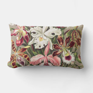Orchids, Orchideae Denusblumen by Ernst Haeckel Lumbar Pillow