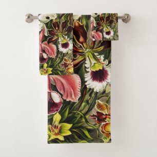 Orchids, Orchideae Denusblumen Ernst Haeckel  Bath Towel Set