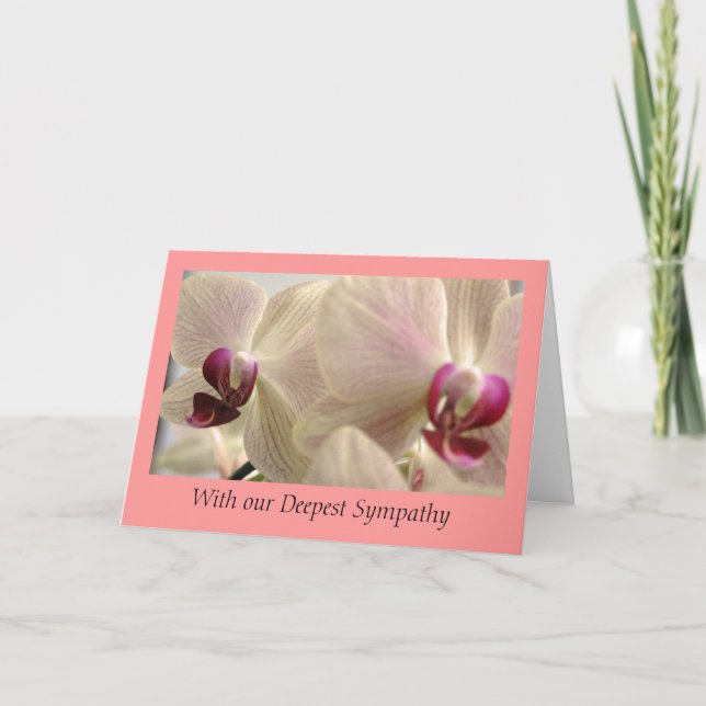 Orchids Sympathy Card (Front)