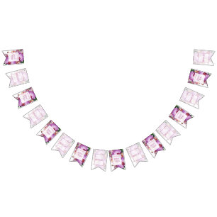 Orchids Wedding bunting banner