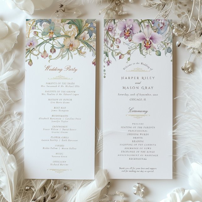 Orchids Wedding Ceremony Program (Creator Uploaded)