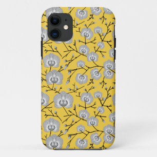orchids yellow pattern iPhone 11 case