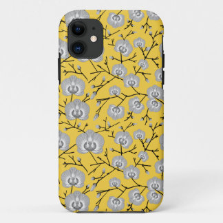 orchids yellow pattern iPhone 11 case