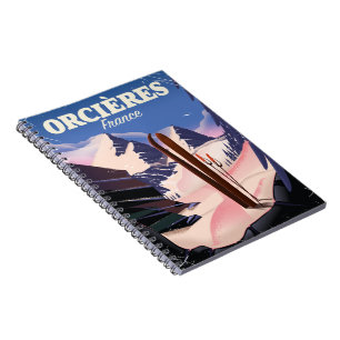 ORCIÈRES france ski poster Notebook