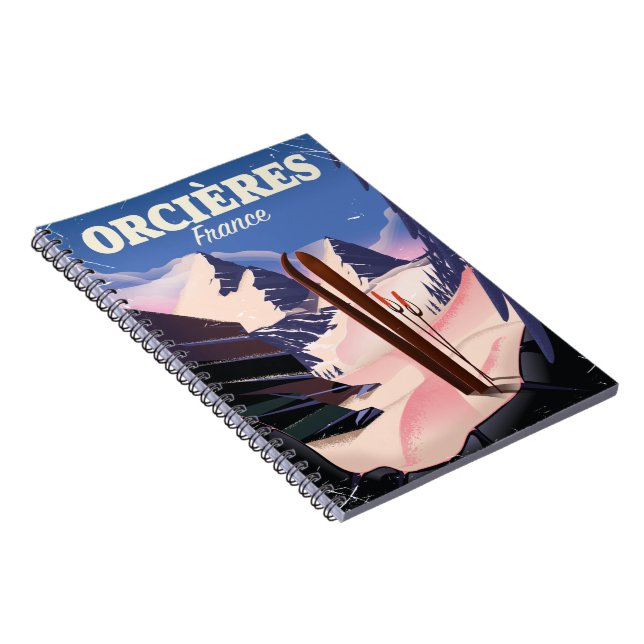 ORCIÈRES france ski poster Notebook (Right Side)