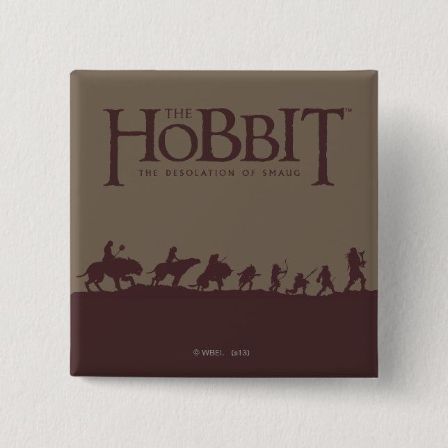 Orcs Graphic 2 Inch Square Button (Front)