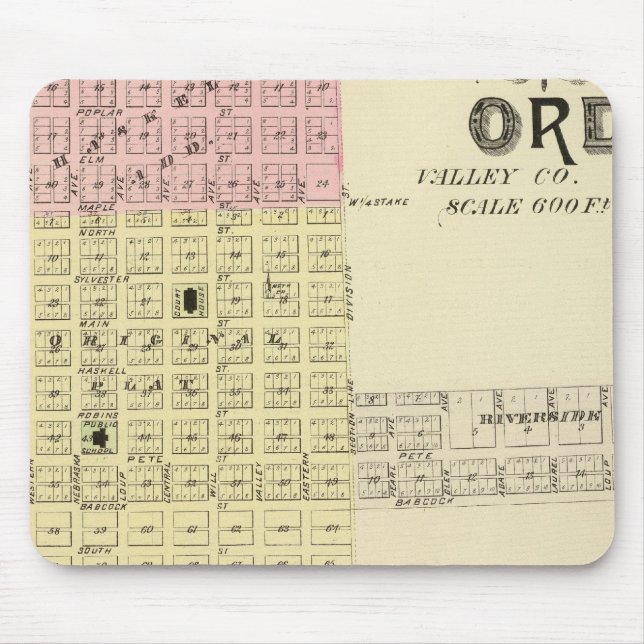 Ord and Buffalo, Nebraska Mouse Pad (Front)