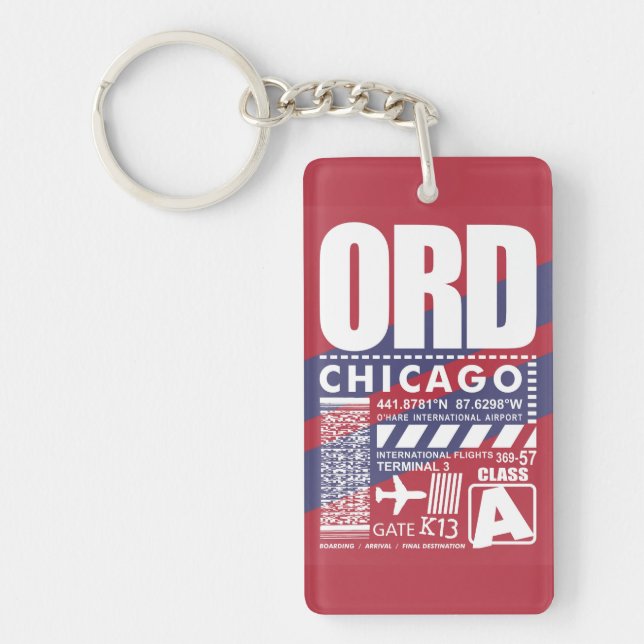 ORD Chicago Airport Keychain (Front)
