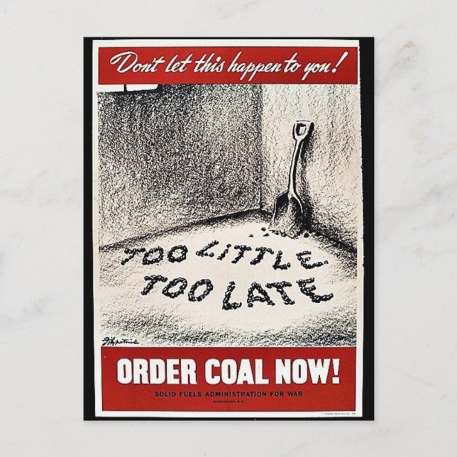 Order Coal Now! Postcard (Front)