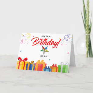 Order of Eastern Star Birthday Card for OES bday