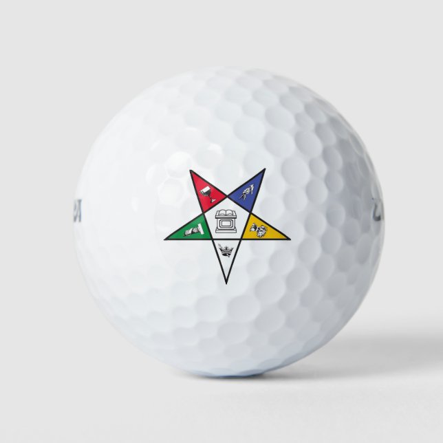 Order of Eastern Star Golf Balls (Front)
