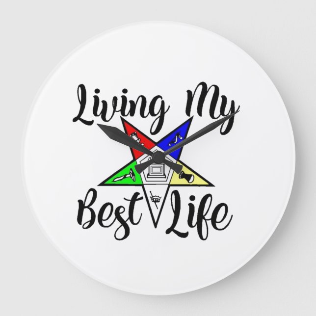 Order of Eastern Star Large Clock (Front)