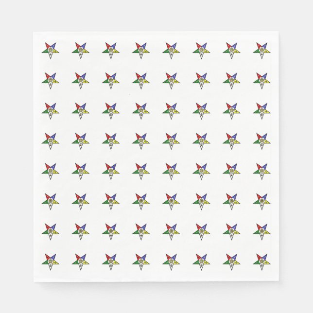 Order of Eastern Star Napkins for OES Event (Front)