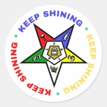Order of Eastern Star Round Sticker 