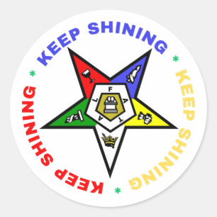 Order of Eastern Star Round Sticker