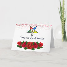 Order of Eastern Star Sympathy Card