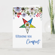 Order of Eastern Star Sympathy Card for OES