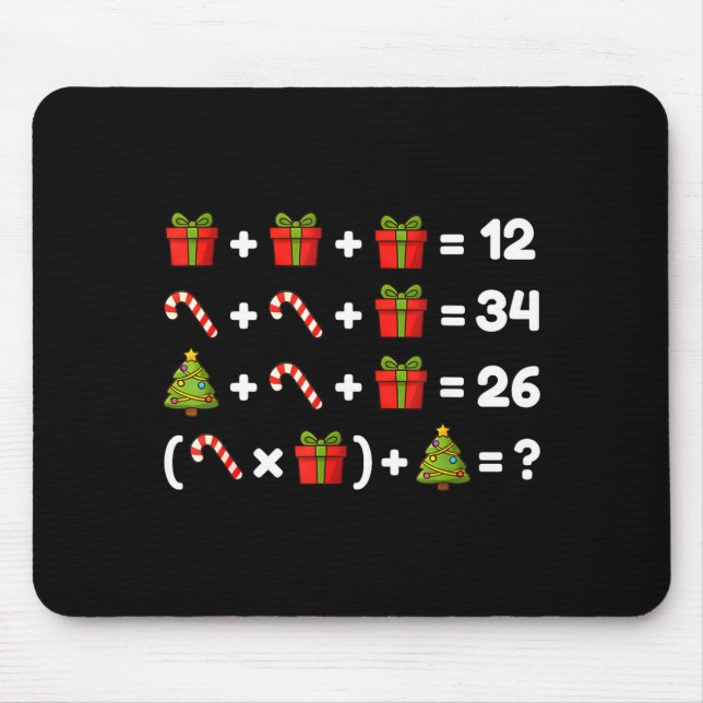 Order Of Operations Quiz Christmas Math Teacher 67 Mouse Pad (Front)