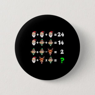 Order Of Operations Quiz Christmas Math Teacher Xm 2 Inch Round Button