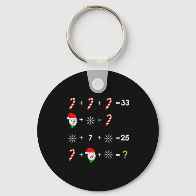 Order Of Operations Quiz Funny Math Teacher Christ Keychain (Front)