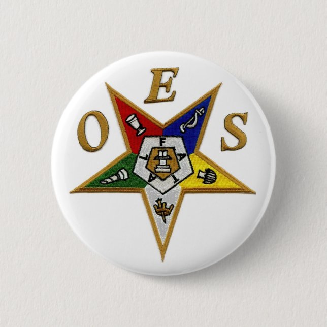 ORDER of the EASTERN STAR 2 Inch Round Button (Front)