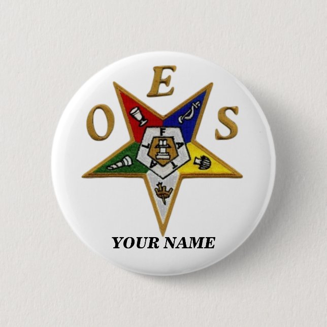 ORDER of the EASTERN STAR 2 Inch Round Button (Front)