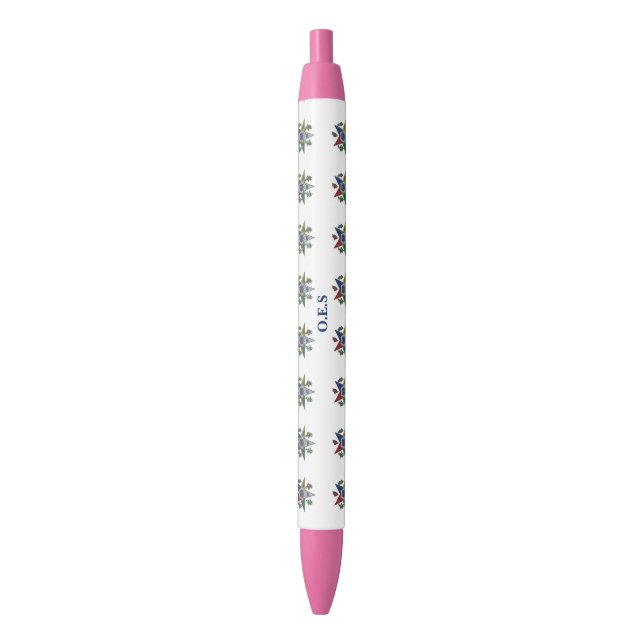 Order Of The Eastern Star Black Ink Pen (Front Vertical)