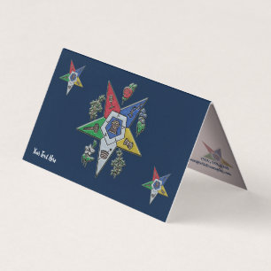Order Of The Eastern Star Business Card