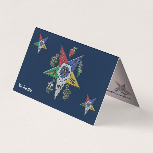 Order Of The Eastern Star Business Card (Front)