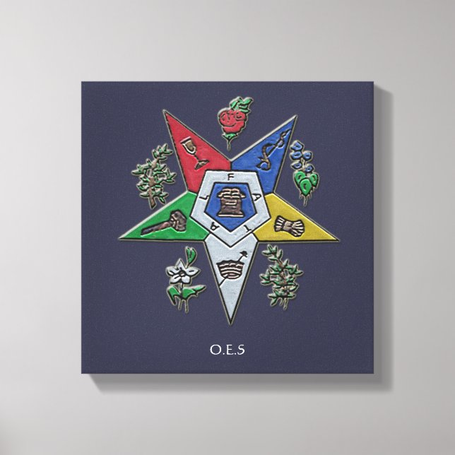 Order Of The Eastern Star Canvas Print (Front)