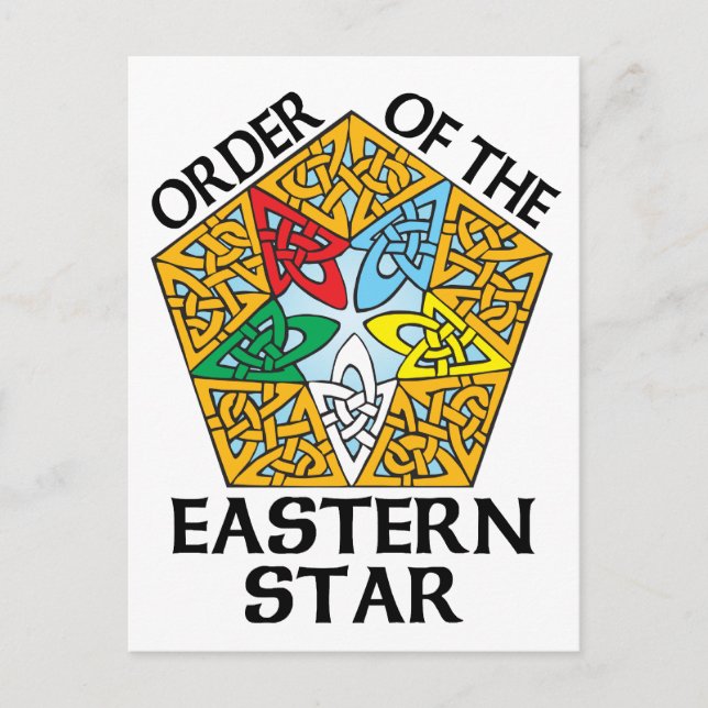Order of the Eastern Star Celtic Knot design Postcard (Front)