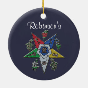 Order Of The Eastern Star Ceramic Ornament