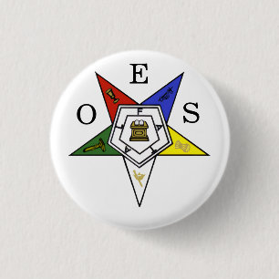 Order of the Eastern Star Emblem of the Order 1 Inch Round Button