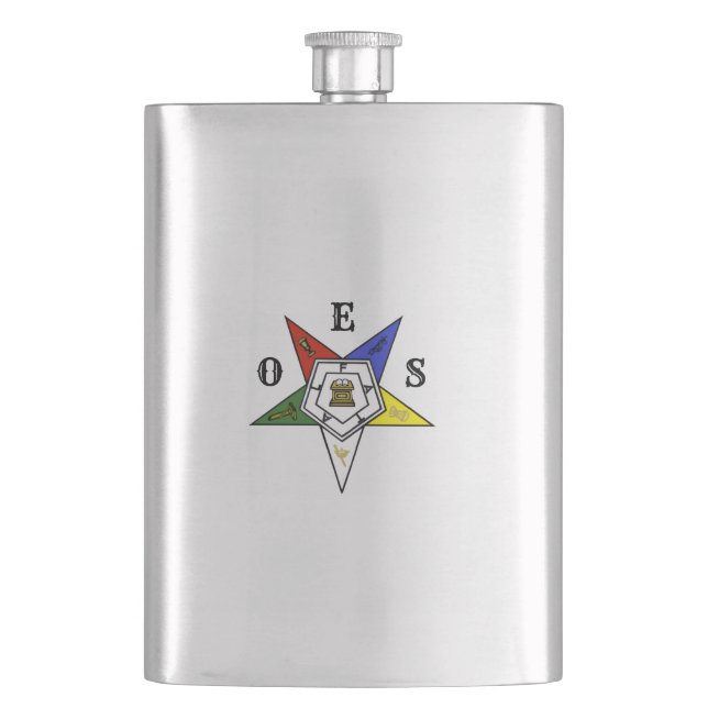 Order of the Eastern Star Emblem of the Order Hip Flask (Front)