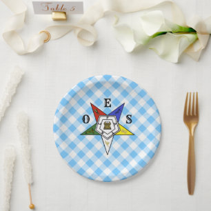 Order of the Eastern Star Emblem of the Order Paper Plate