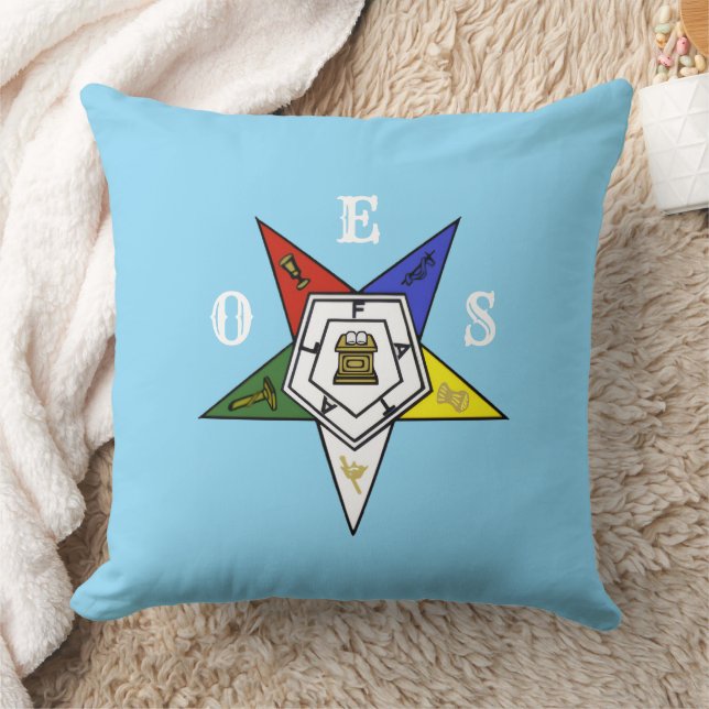 Order of the Eastern Star Emblem of the Order Throw Pillow (Blanket)