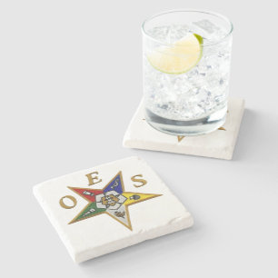 ORDER of the EASTERN STAR MARBLE STONE COASTER