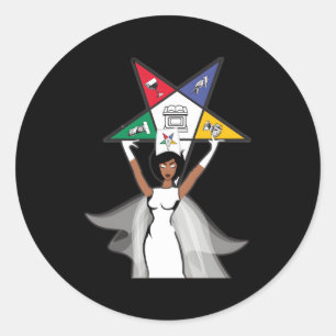 Order Of The Eastern Star Oes Diva Fatal Sistar Of Classic Round Sticker