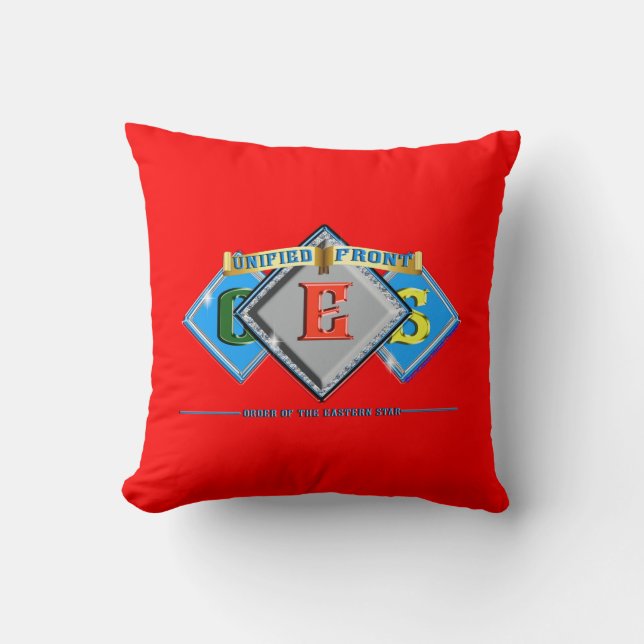 Order of the Eastern Star OES Throw Pillow (Front)