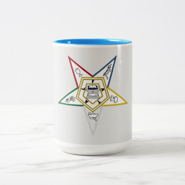 Order of the Eastern Star OES Two-Tone Coffee Mug (Center)