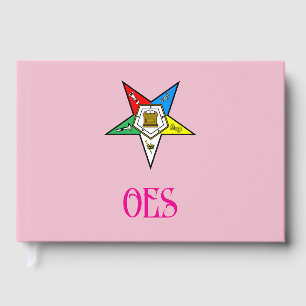 Order of the Eastern Star Pink Guest Book