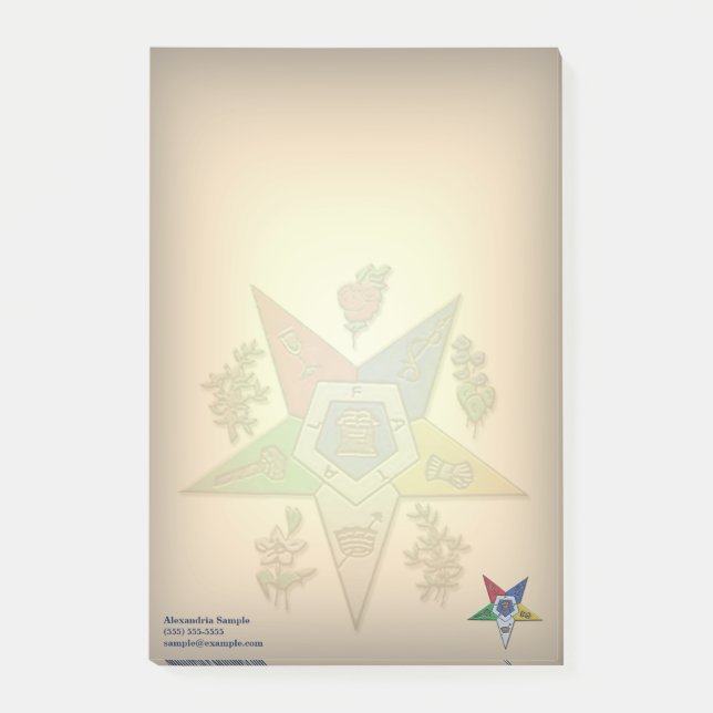 Order Of The Eastern Star Post-it Notes (Front)