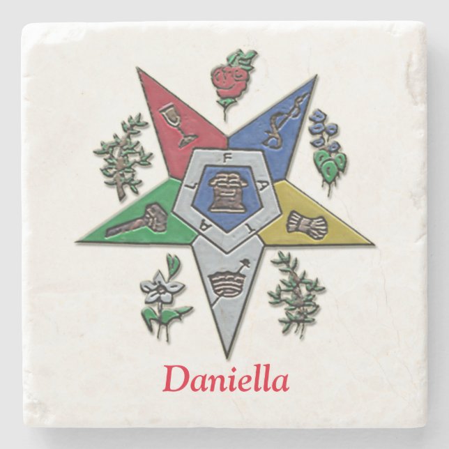 Order Of The Eastern Star Stone Coaster (Front)