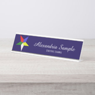 Order Of The Eastern Star (Wavy)  Desk Name Plate