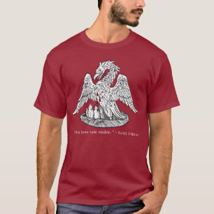Order of the Pelican with Red Drops Woodcut T-Shirt