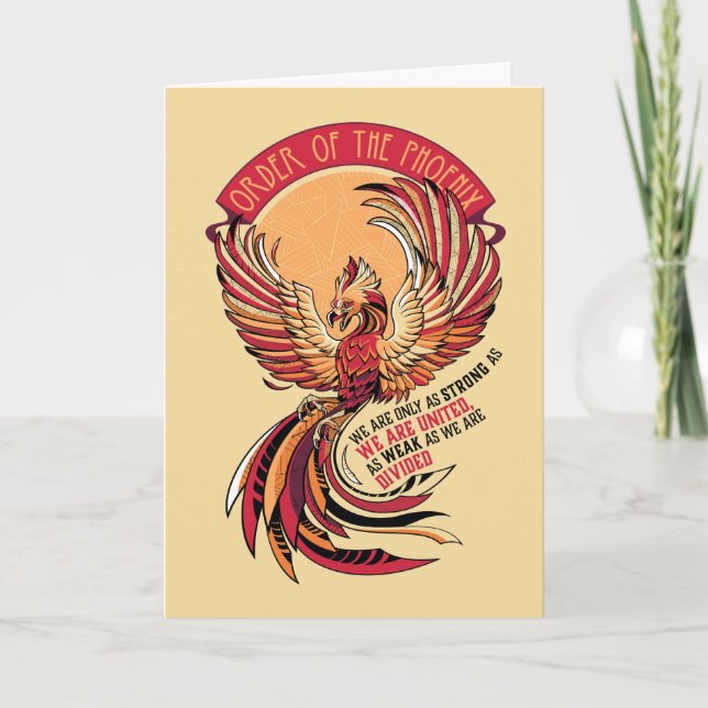 Order of the Phoenix Crosshatched Emblem Card (Front)