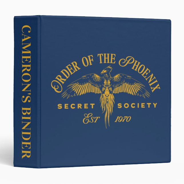 ORDER OF THE PHOENIX Secret Society Graphic Binder (Front/Spine)