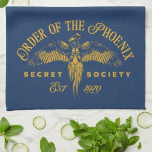 ORDER OF THE PHOENIX Secret Society Graphic Kitchen Towel