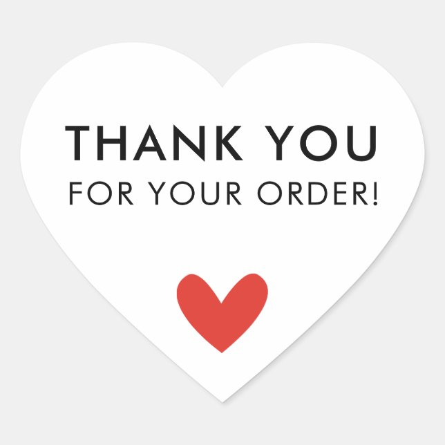 ORDER PACKAGING THANK YOU cute heart Sticker (Front)