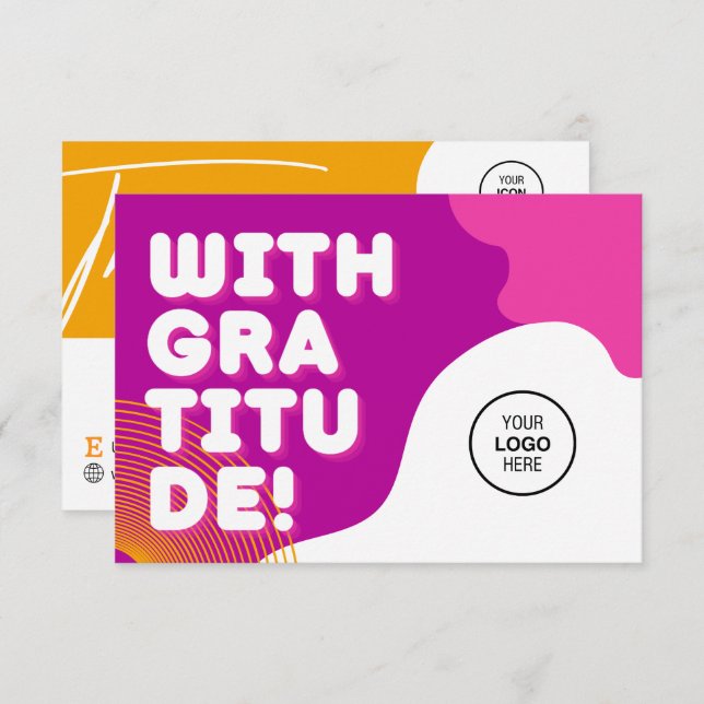 Order Thank You For Choosing Us Colourful Card (Front/Back)